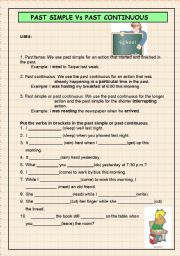 English Worksheet: past simple and past continuous