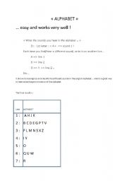 English worksheet: Alphabet -