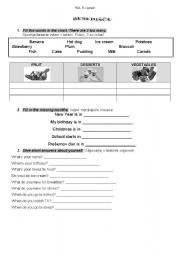 English worksheet: test your knowledge