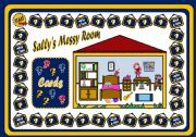 SALLYS MESSY ROOM - PLACE PREPOSITIONS BOARD GAME (PART1) 