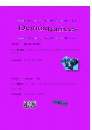 English worksheet: Demonstratives These and those explanation