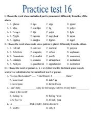 English Worksheet: Practice test