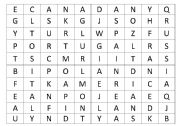 English worksheet: Countries / Crossword