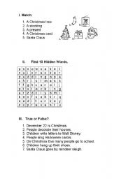 English Worksheet: Christmas