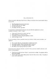 English worksheet: Will or going to for German students