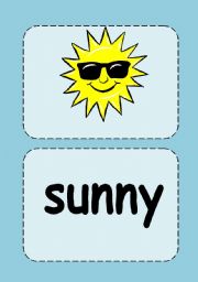 Weather flashcards (with words separate)