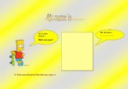 English worksheet: Bart Simpsons dialogue