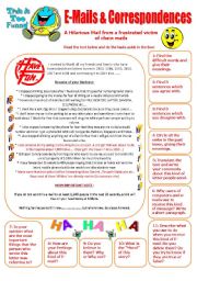 E-Mails & Correspondences - Reading & Writing activities with 11 questions