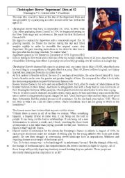 English Worksheet: Christopher Reeve - Superman dies at 52