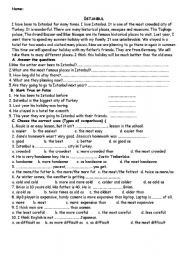 English Worksheet: an exam on mixed grammar