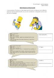 English Worksheet: Bart Simpsons prank/phoney calls