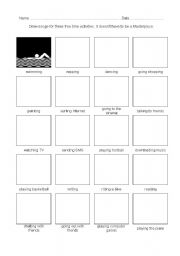 English Worksheet: Free time activities