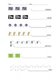 English Worksheet: SCHOOL MATHS