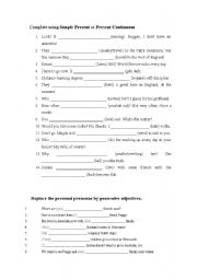 English worksheet: summary test 