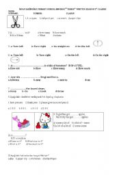 English worksheet: fifth grade test