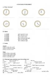 English Worksheet: spot on 6 daily life