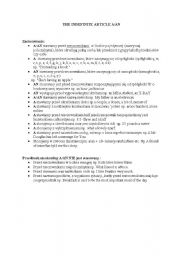 English Worksheet: articles