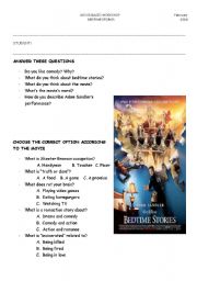 English Worksheet: Bedtime Stories -Movie-based activities