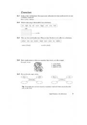 English Worksheet: Vocabulary Exercises