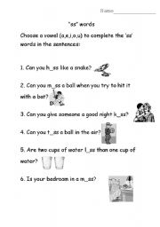 English worksheet: Ending 