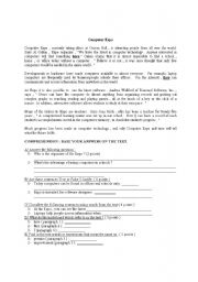 English Worksheet: COMPUTER EXPO