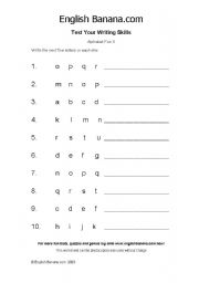English Worksheet: Alphabet fun