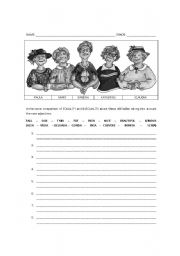 English Worksheet: Adjectives of equality and inequality