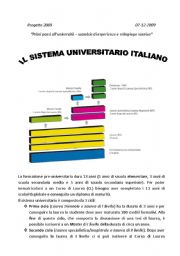English worksheet: Sistema uni 