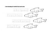 English worksheet: Parts of a fish