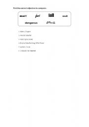 English Worksheet: compare