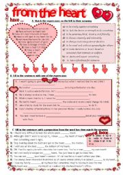 FROM THE HEART:  Idioms and expressions with Heart- completely editable KEY included
