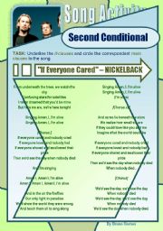 Second Conditional - Song Activity - If Everyone Cared (Nickelback)
