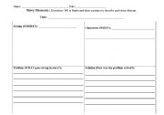 English worksheet: Story Elements