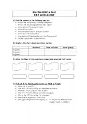 English Worksheet: South Africa 2010 - Football World Cup