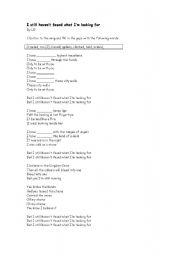 English worksheet: Present Perfect Song