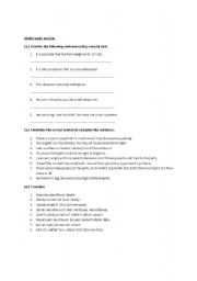 English worksheet: modal verbs test