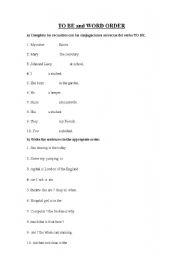 English worksheet: To BE