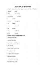 English Worksheet: To BE