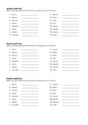English Worksheet: Proper Adjectives