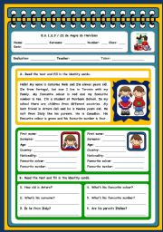 PERSONAL INFORMATION -TEST (PAGES 1 AND 2)