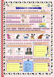 Capital Letters , 8 Main Spelling Rules . (2 worksheets in one file )