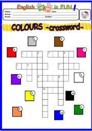 Colours -crossword puzzle