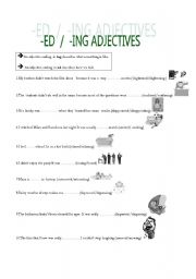 English Worksheet: ed and ing adjectives
