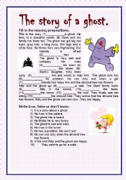 English Worksheet: The story of a ghost. 