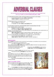 ADVERBIAL CLAUSES - 4 pages