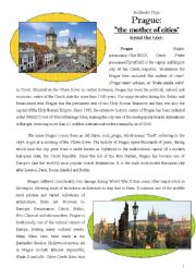 English Worksheet: Prague: the mother of cities