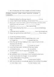 English Worksheet: vocabulary