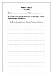 English worksheet: what did they use to do?