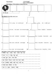 English Worksheet:  physical appearances, adjectives