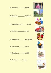 English Worksheet: prepositions of place (part 2)